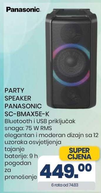 PARTY SPEAKER PANASONIC SC-BMAX5E-K