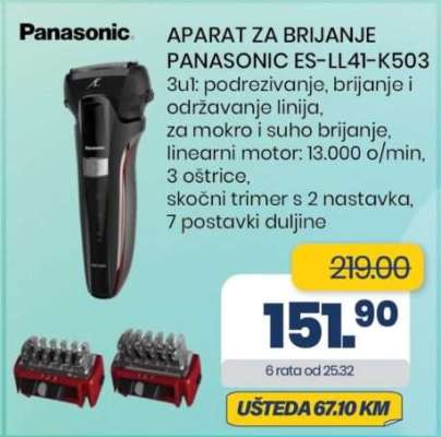APARAT ZA BRIJANJE PANASONIC ES-LL41-K503