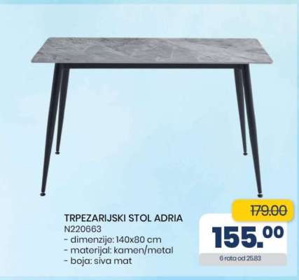 TRPEZARIJSKI STOL ADRIA