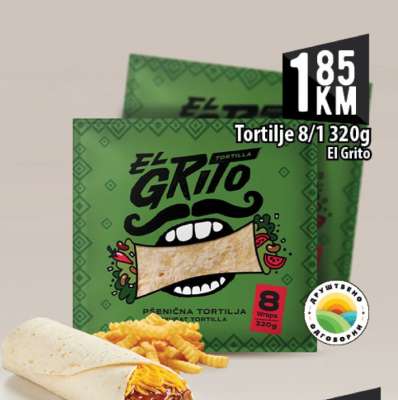 Tortilje 8/1 320g El Grito