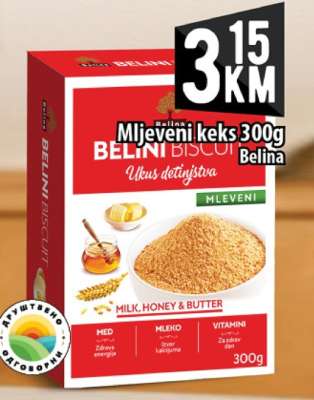Mljeveni keks 300g Belina