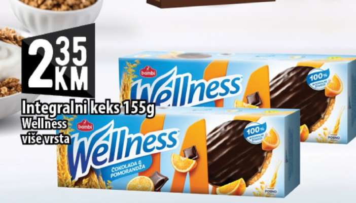 Integralni keks 155g Wellness