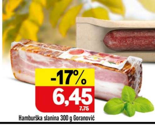 Hamburška slanina 300 g, Goranović