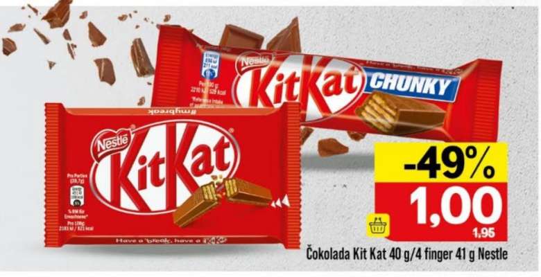 Čokolada Kit Kat 40 g/4 finger 41 g Nestle