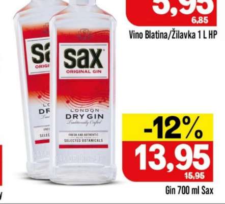 Gin 700 ml Sax