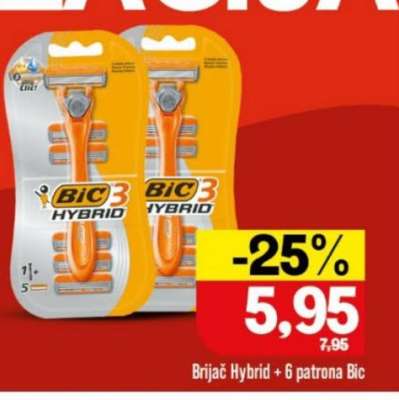 Brijač Hybrid + 6 patrona Bic