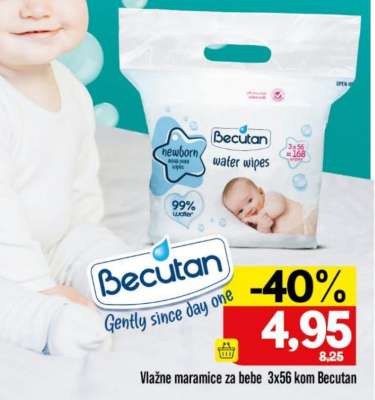 Becutan vlažne maramice za bebe