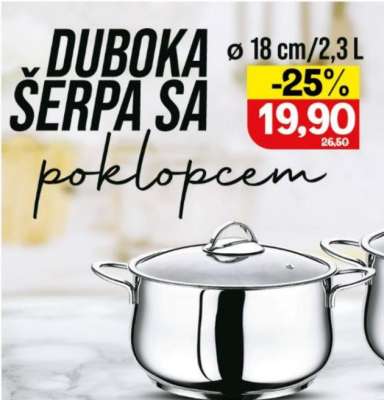 Duboka šerpa sa poklopcem