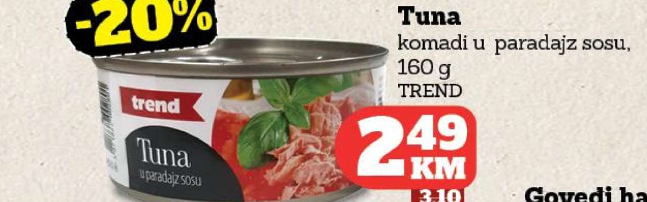Tuna komadi u paradajz sosu, 160 g