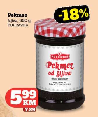 Pekmez šljiva, 660 g PODRAVKA