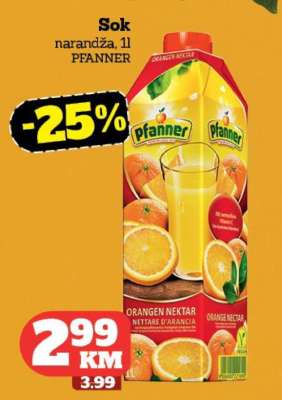 Sok narandža, 1l PFANNER