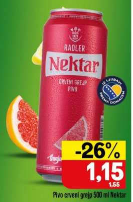 Pivo crveni grejp 500 ml Nektar