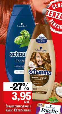 Šampon classic/kokos i maslac 400 ml Schauma