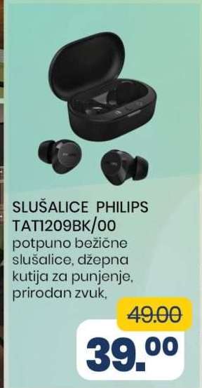 SLUŠALICE PHILIPS TAT1209BK/00