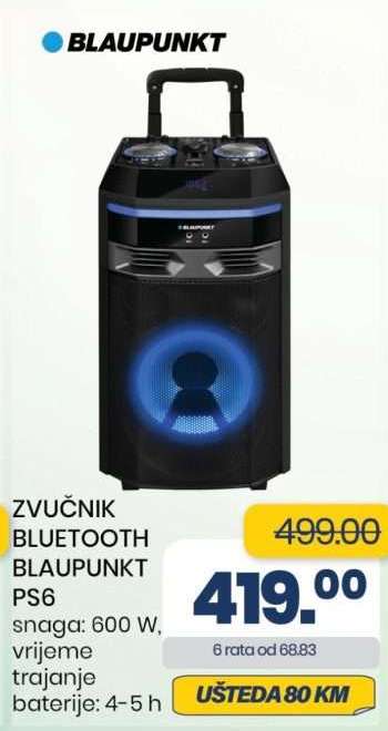 ZVUČNIK BLUETOOTH BLAUPUNKT PS6