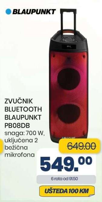 ZVUČNIK BLUETOOTH BLAUPUNKT PB08DB