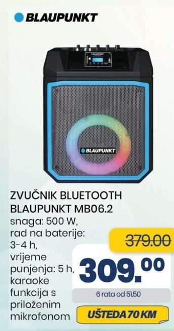 ZVUČNIK BLUETOOTH BLAUPUNKT MB06.2