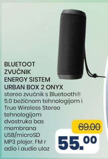 BLUETOOT ZVUČNIK ENERGY SISTEM URBAN BOX 2 ONYX