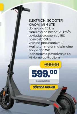 ELEKTRIČNI SCOOTER XIAOMI MI 4 LITE