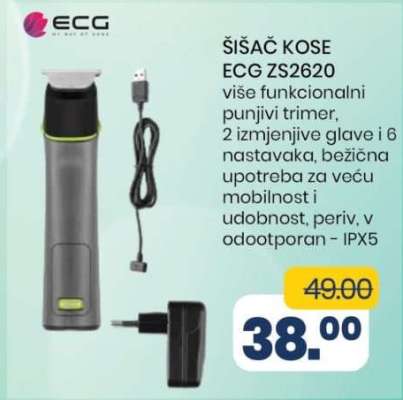ŠIŠAČ KOSE ECG ZS2620