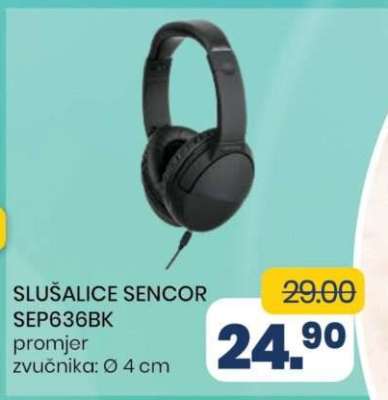 SLUŠALICE SENCOR SEP636BK