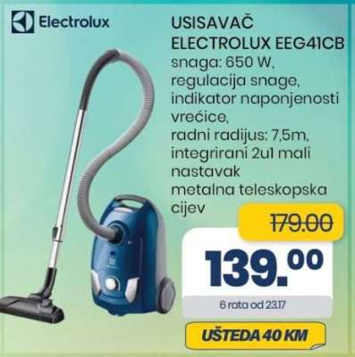USISAVAČ ELECTROLUX EEG41CB