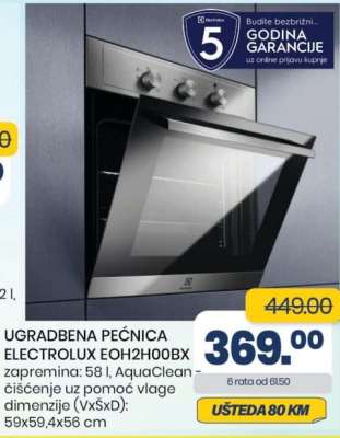 UGRADBENA PEĆNICA ELECTROLUX EOH2H00BX