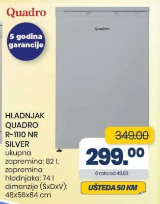 HLADNJAK QUADRO R-1110 NR SILVER
