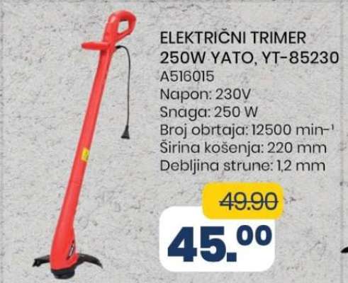 ELEKTRIČNI TRIMER 250W YATO, YT-85230