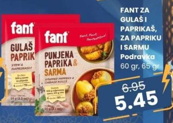 FANT ZA GULAŠ I PAPRIKAŠ, ZA PAPRIKU I SARMU Podravka