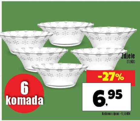 Zdjele staklo