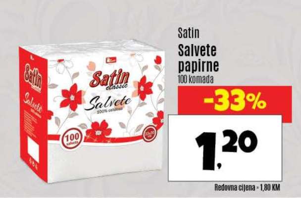 Satin Salvete papirne