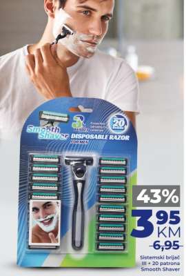 Sistemski brijač III + 20 patrona Smooth Shaver