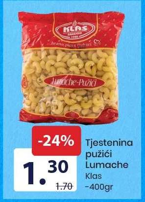 Tjestenina pužići Lumache Klas