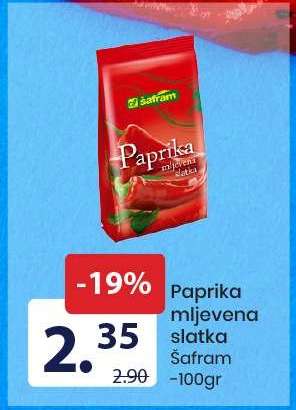 PAPRIKA MLJEVENA SLATKA Šafram