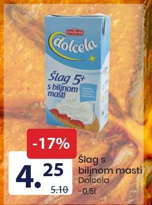 Šlag s biljnom masti Dolcela