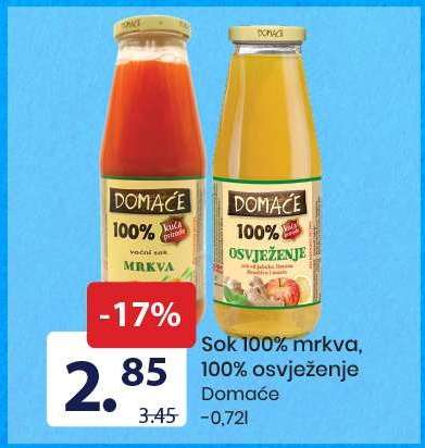 Sok 100% mrkva, 100% osvježenje