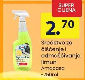 Sredstvo za čišćenje i odmašćivanje limun Amacasa