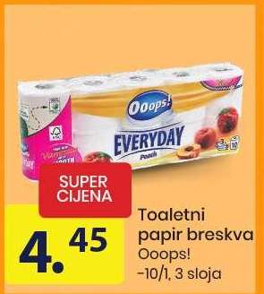 Toaletni papir breskva Ooops!