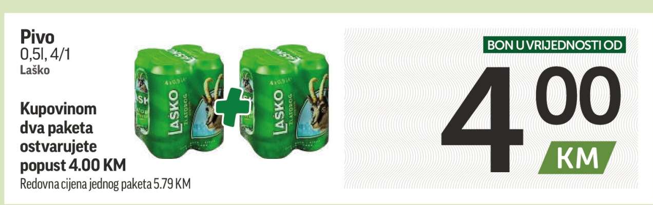 Pivo 0,5l, 4/1 Laško