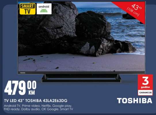 TV LED 43" TOSHIBA 43LA2E63DG