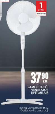 SAMOSTOJEĆI VENTILATOR LIFETIME AIR