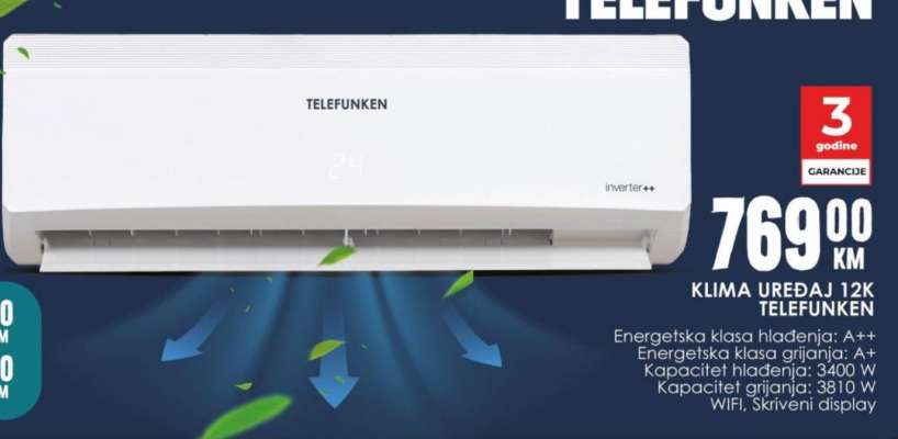 KLIMA UREĐAJ 12K TELEFUNKEN