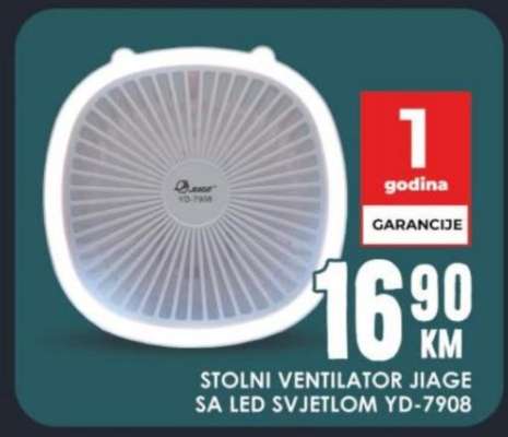 STOLNI VENTILATOR JIAGE SA LED SVJETLOM YD-7908
