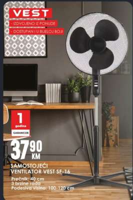 SAMOSTOJEĆI VENTILATOR VEST SF-16