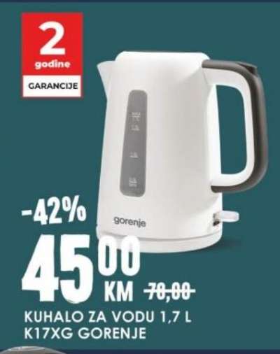 KUHALO ZA VODU 1,7 L K17XG GORENJE