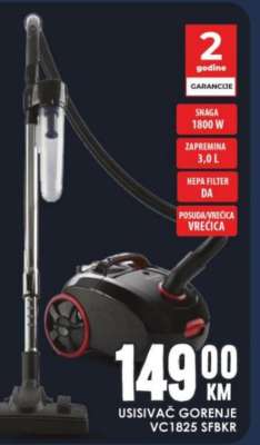 Usisivač Gorenje VC1825 SFBKR