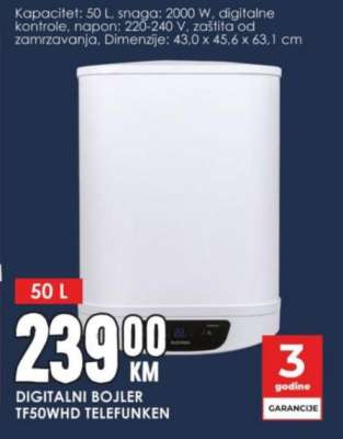 DIGITALNI BOJLER TF50WHD TELEFUNKEN