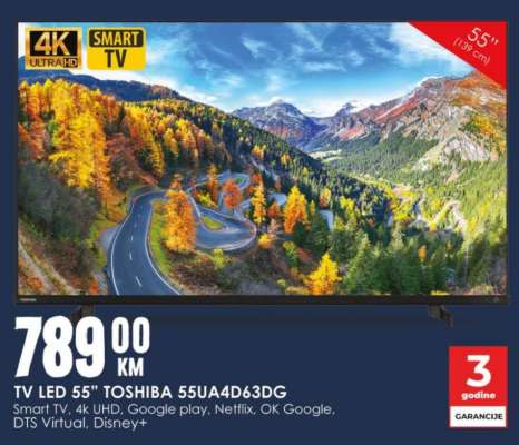 TV LED 55'' TOSHIBA 55UA4D63DG