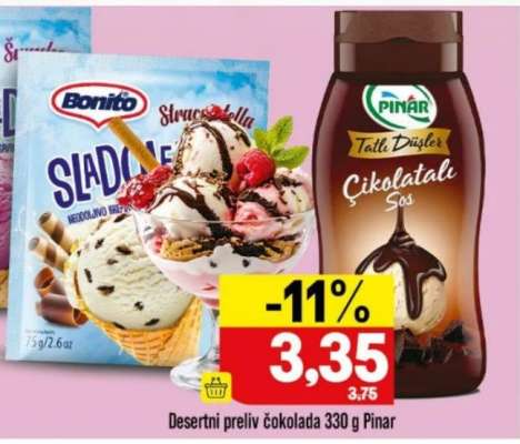 Desertni preliv čokolada 330 g Pinar